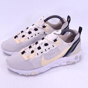 Nike React Element 55 Athletic Running Shoe Mens Size 7.5 BQ6166-101 White